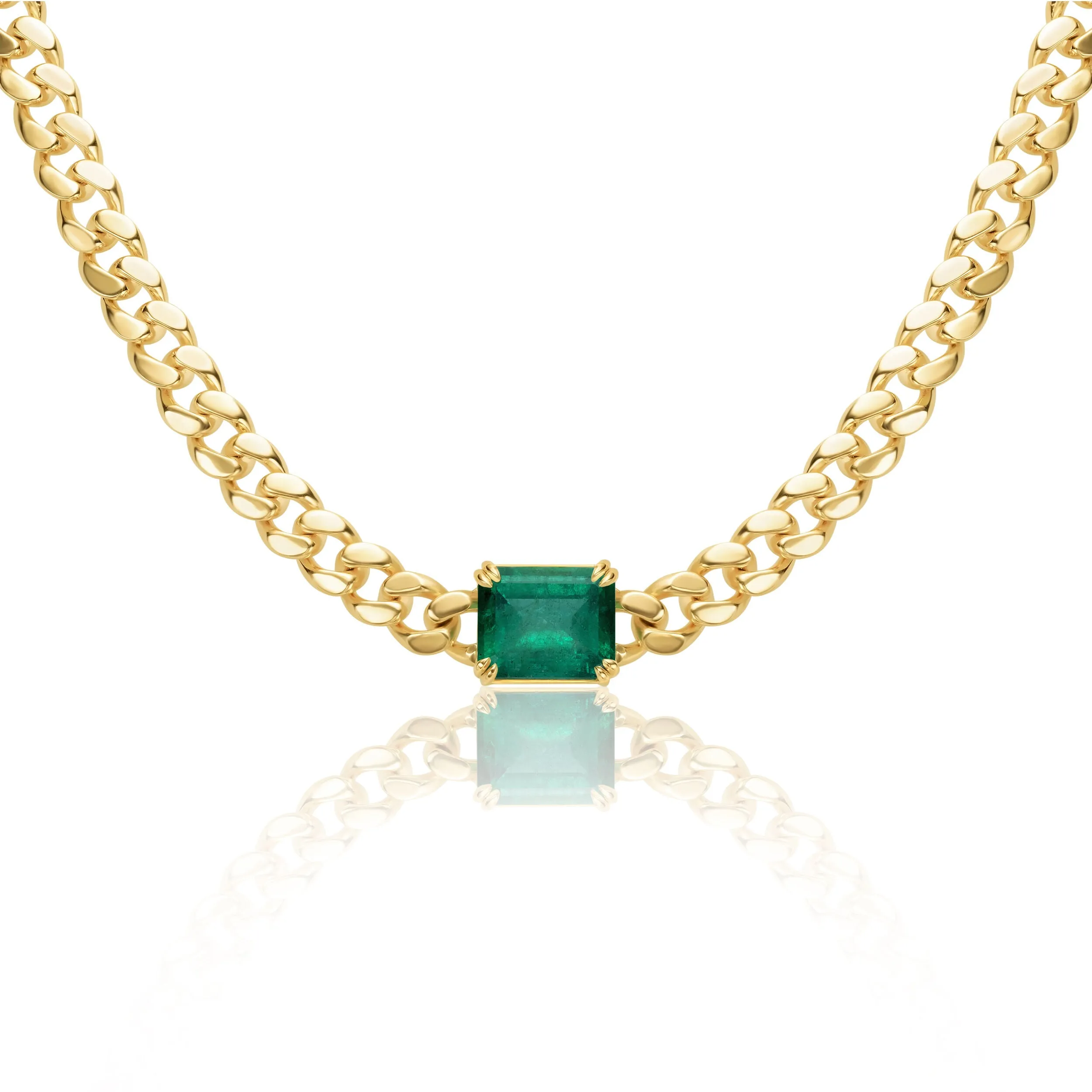 Emerald Cuban Choker - 4.48ct TW - 34 Grams