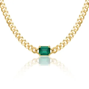 Emerald Cuban Choker - 4.48ct TW - 34 Grams