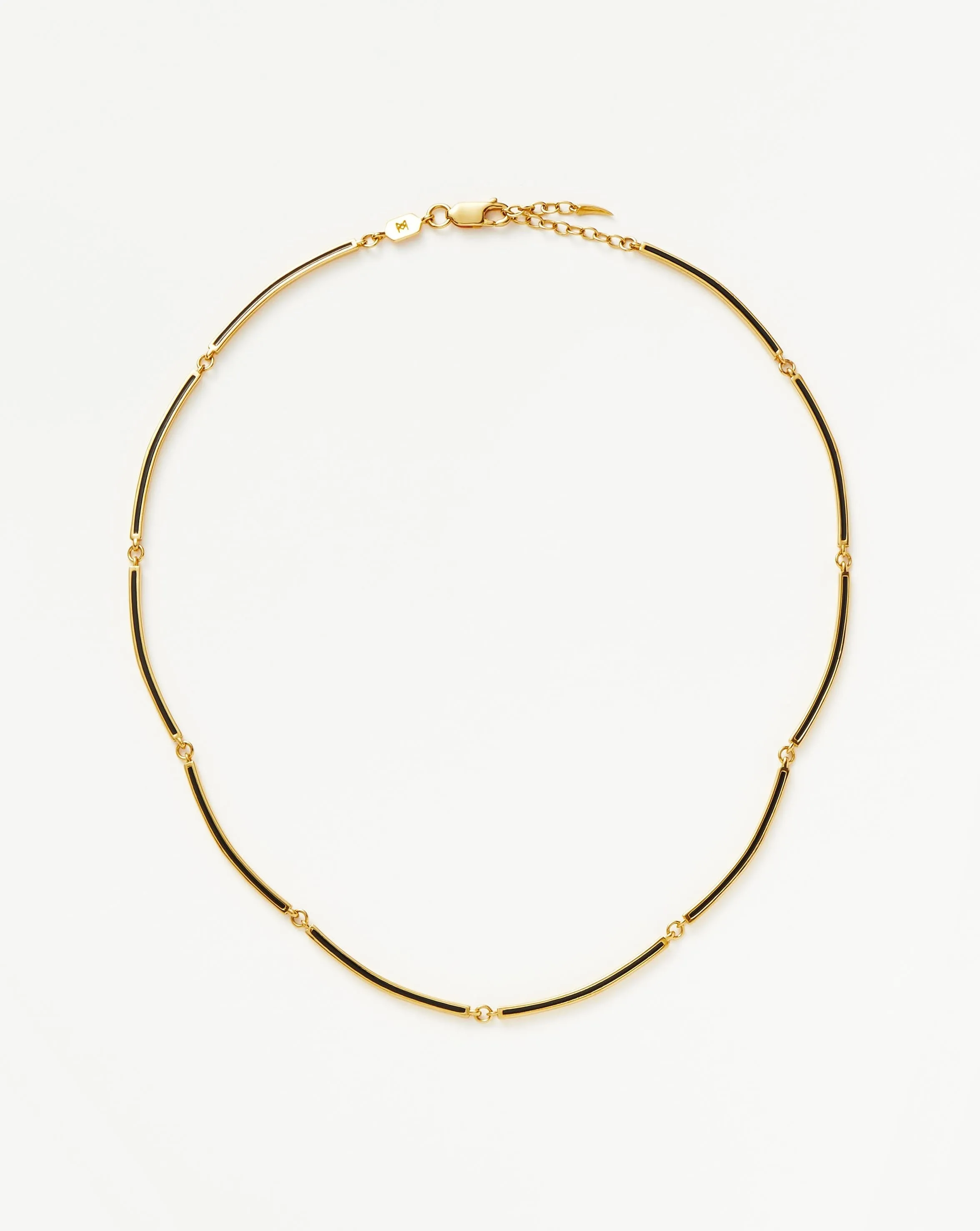Enamel Reversible Byline Link Choker | 18k Gold Plated