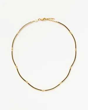 Enamel Reversible Byline Link Choker | 18k Gold Plated