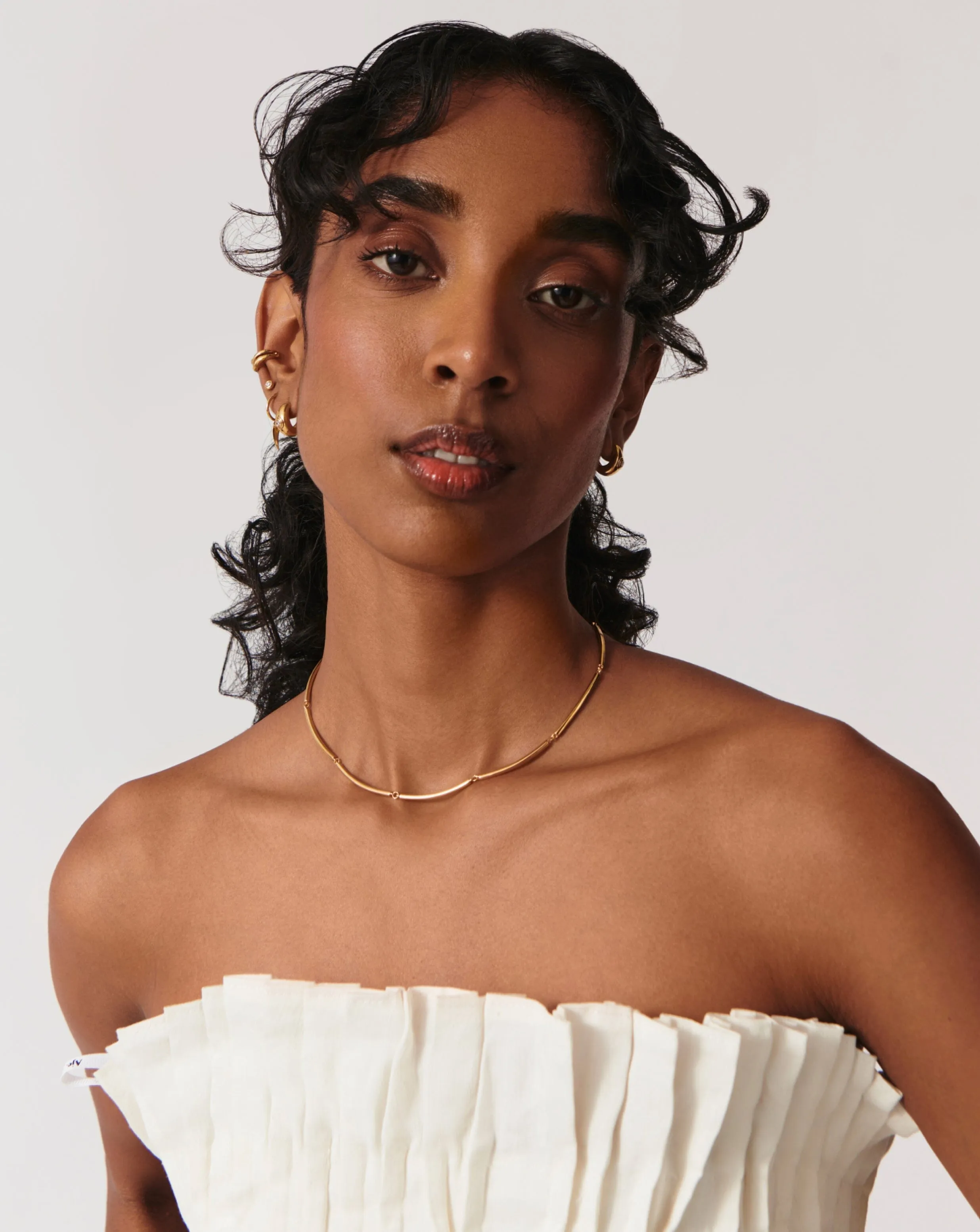 Enamel Reversible Byline Link Choker | 18k Gold Plated