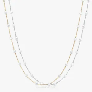 Faux Pearl Choker Necklace