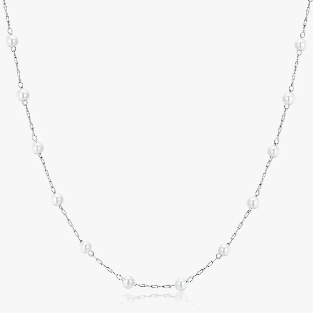 Faux Pearl Choker Necklace