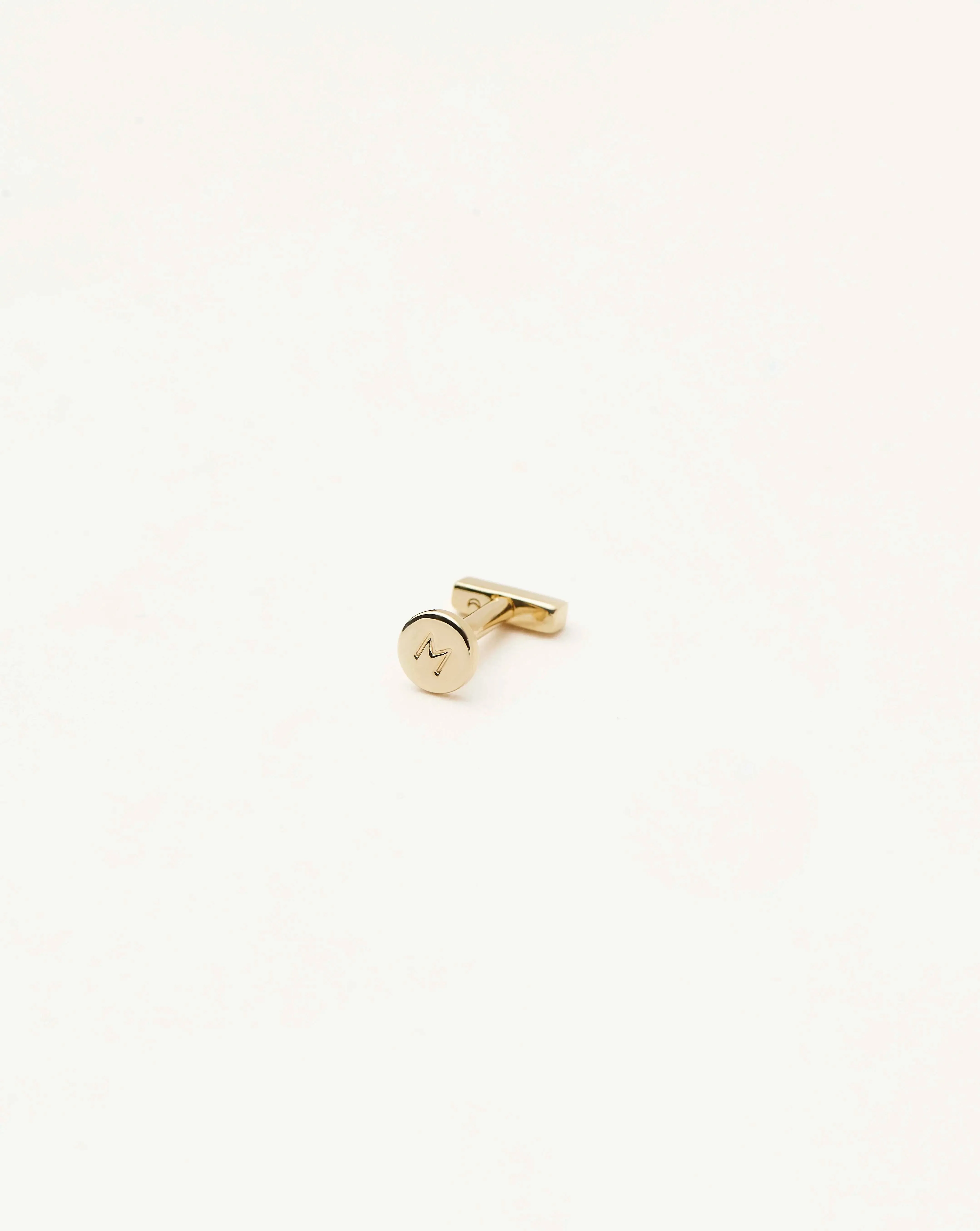 Fine Diamond Bar Flat Back Stud Earring | 14k Yellow Gold/Diamond