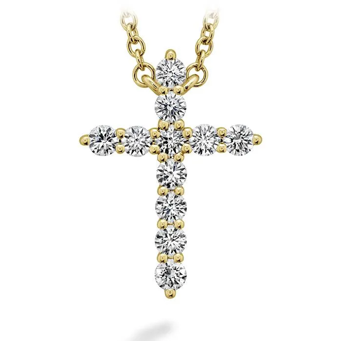 HEARTS ON FIRE SIGNATURE CROSS PENDANT