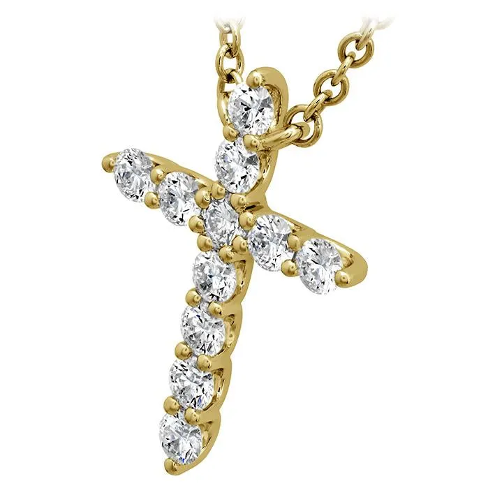 HEARTS ON FIRE SIGNATURE CROSS PENDANT
