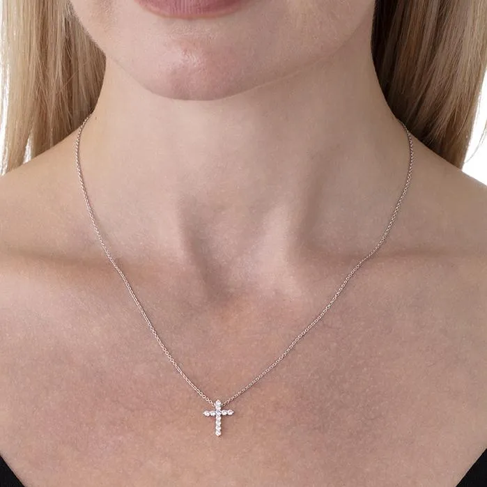 HEARTS ON FIRE SIGNATURE CROSS PENDANT