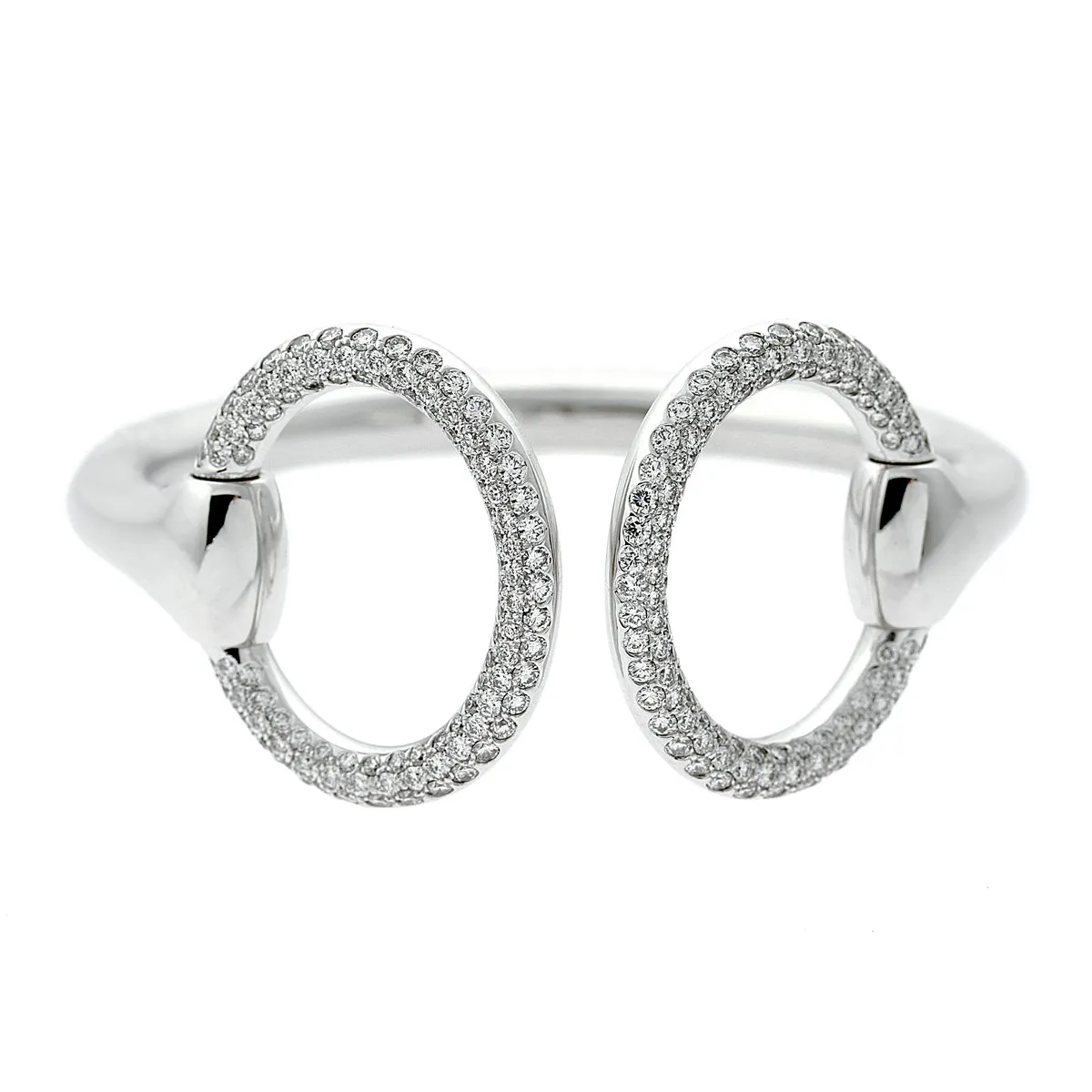 Hermes Nausicaa Diamond Cuff Bangle Bracelet