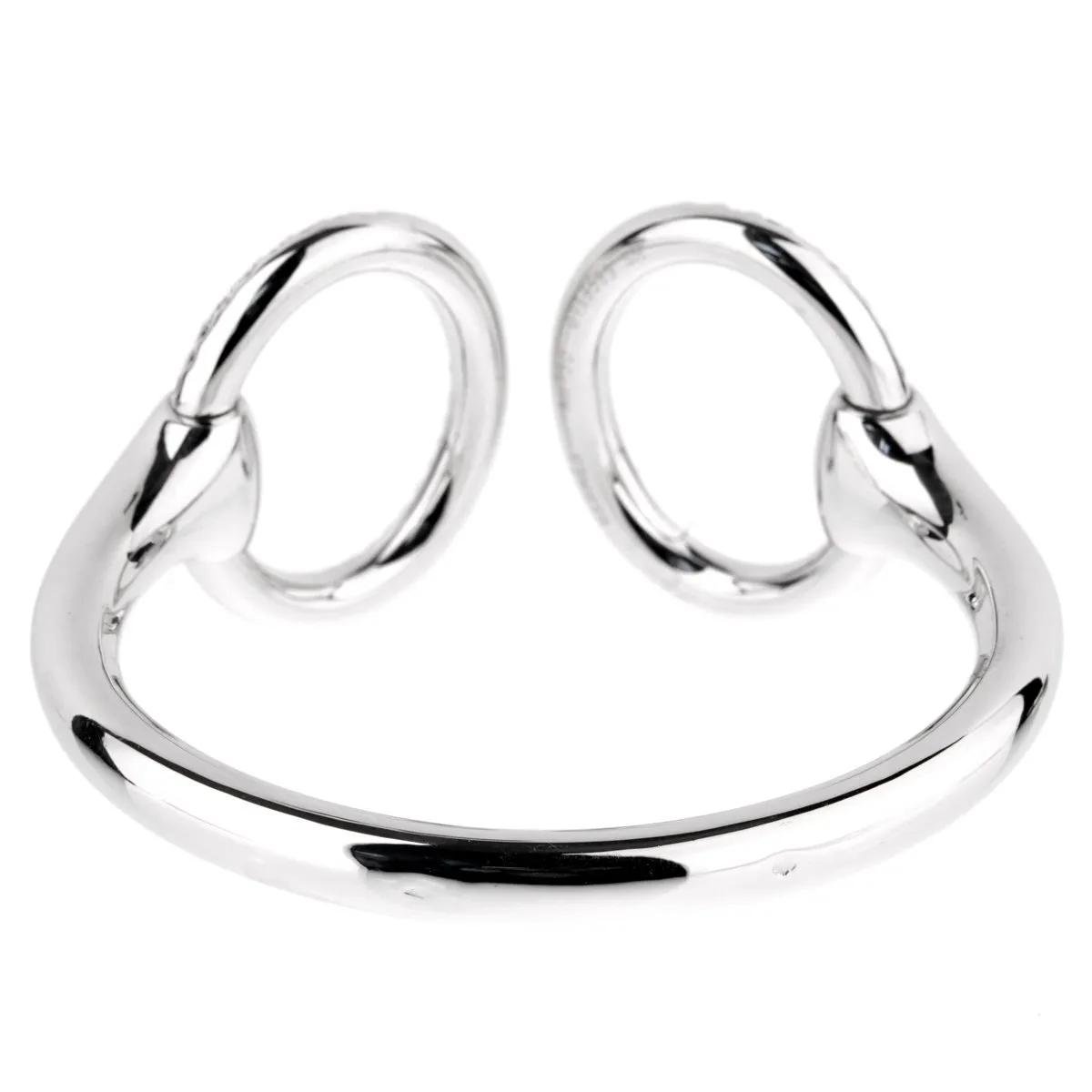 Hermes Nausicaa Diamond Cuff Bangle Bracelet