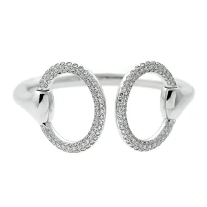 Hermes Nausicaa Diamond Cuff Bangle Bracelet