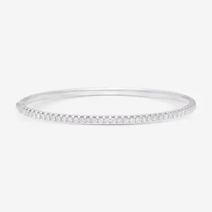 Ina Mar 18K White Gold Diamond 1.00ct.twd. Bangle Bracelet ALB-5280-16