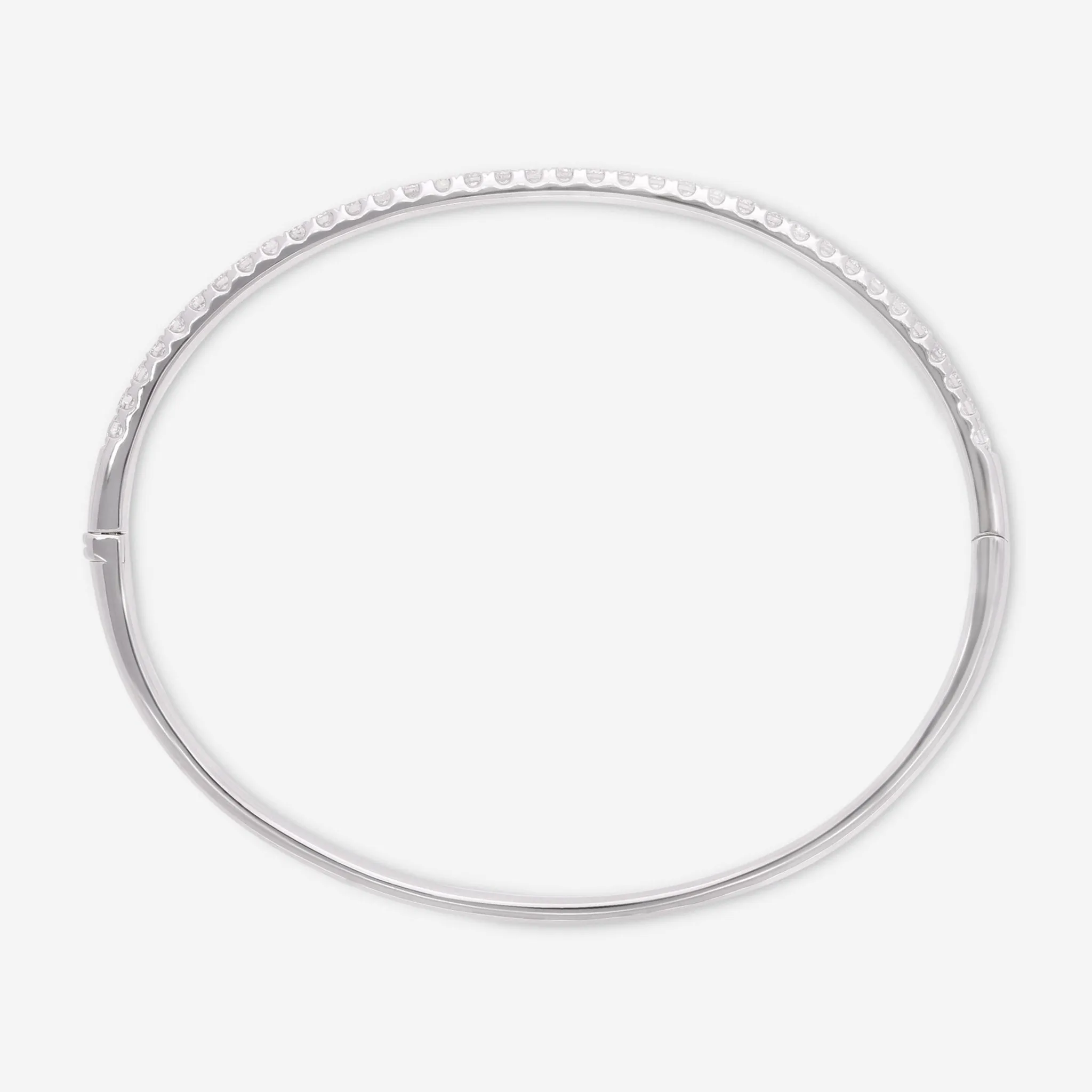 Ina Mar 18K White Gold Diamond 1.00ct.twd. Bangle Bracelet ALB-5280-16