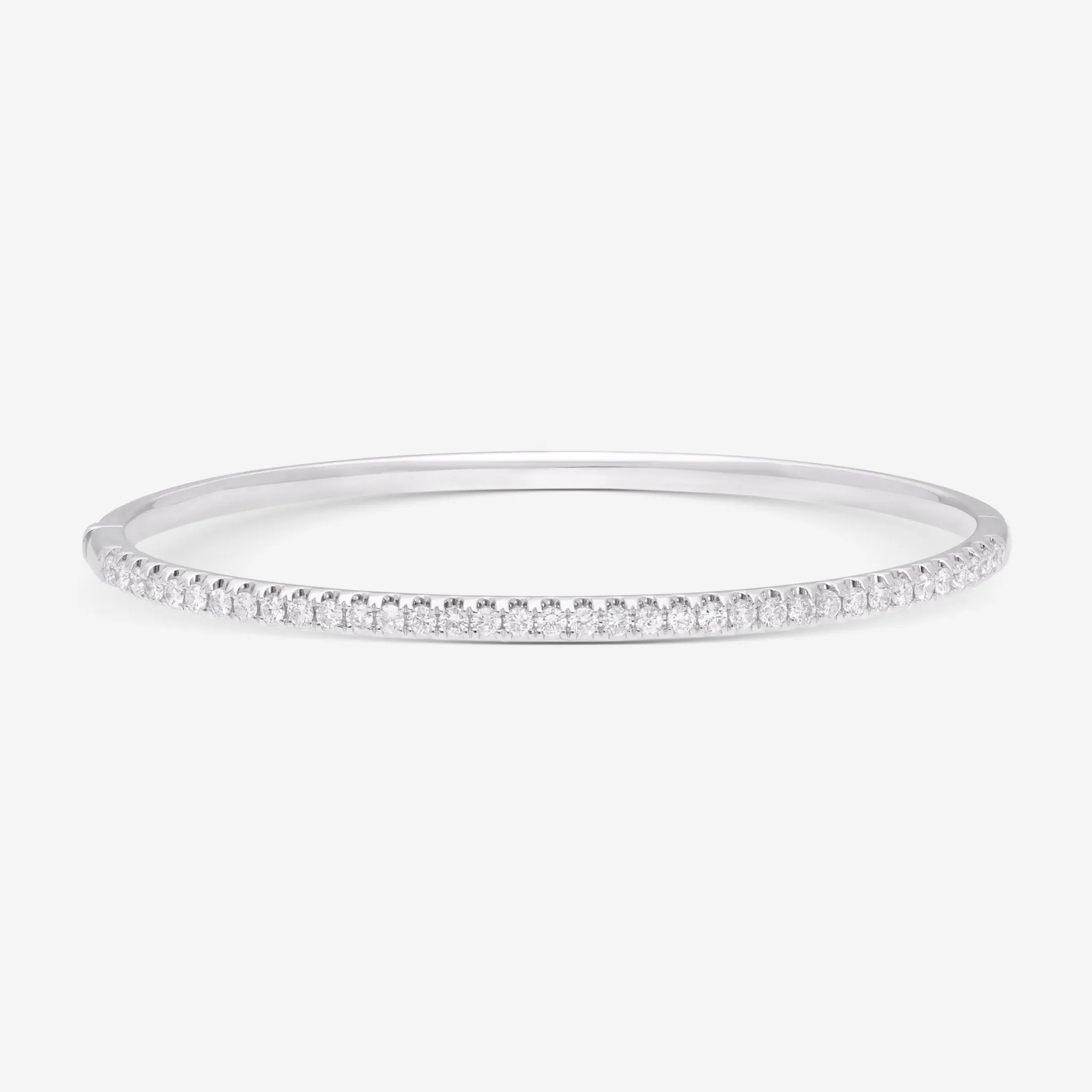 Ina Mar 18K White Gold Diamond 1.00ct.twd. Bangle Bracelet ALB-5280-16