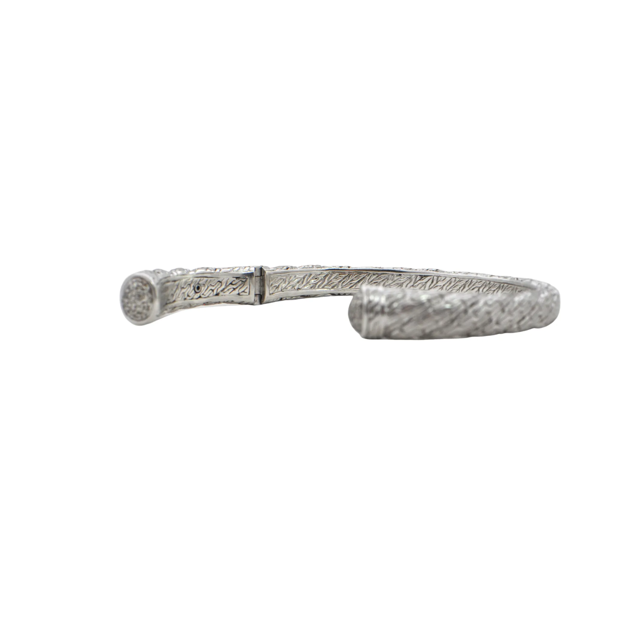 John Hardy Diamond Sterling Silver Graduated Kick Cuff