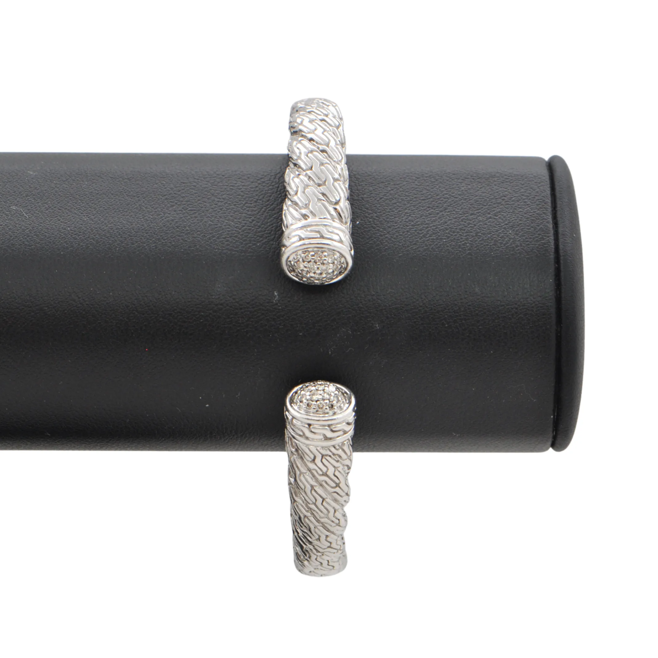John Hardy Diamond Sterling Silver Graduated Kick Cuff