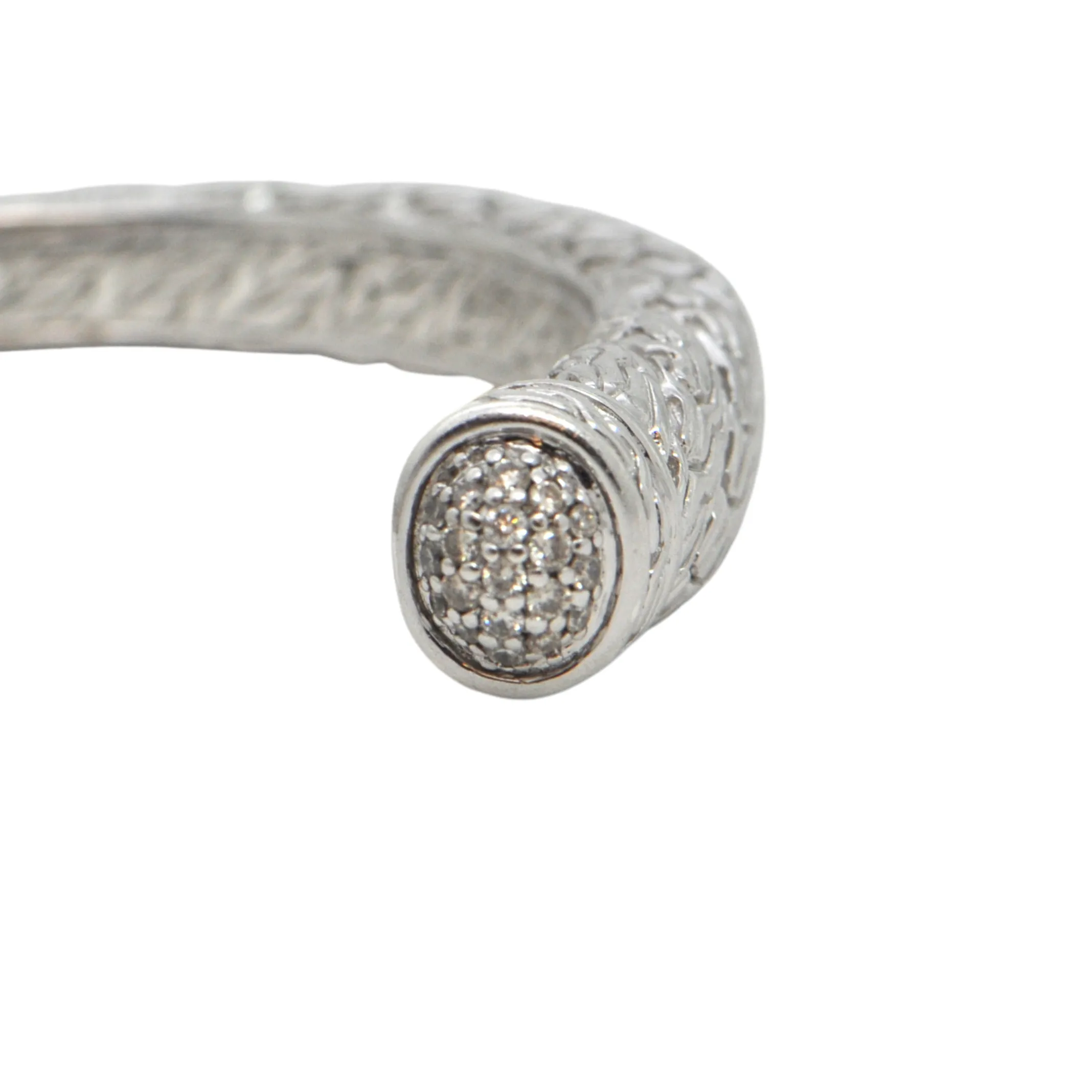 John Hardy Diamond Sterling Silver Graduated Kick Cuff