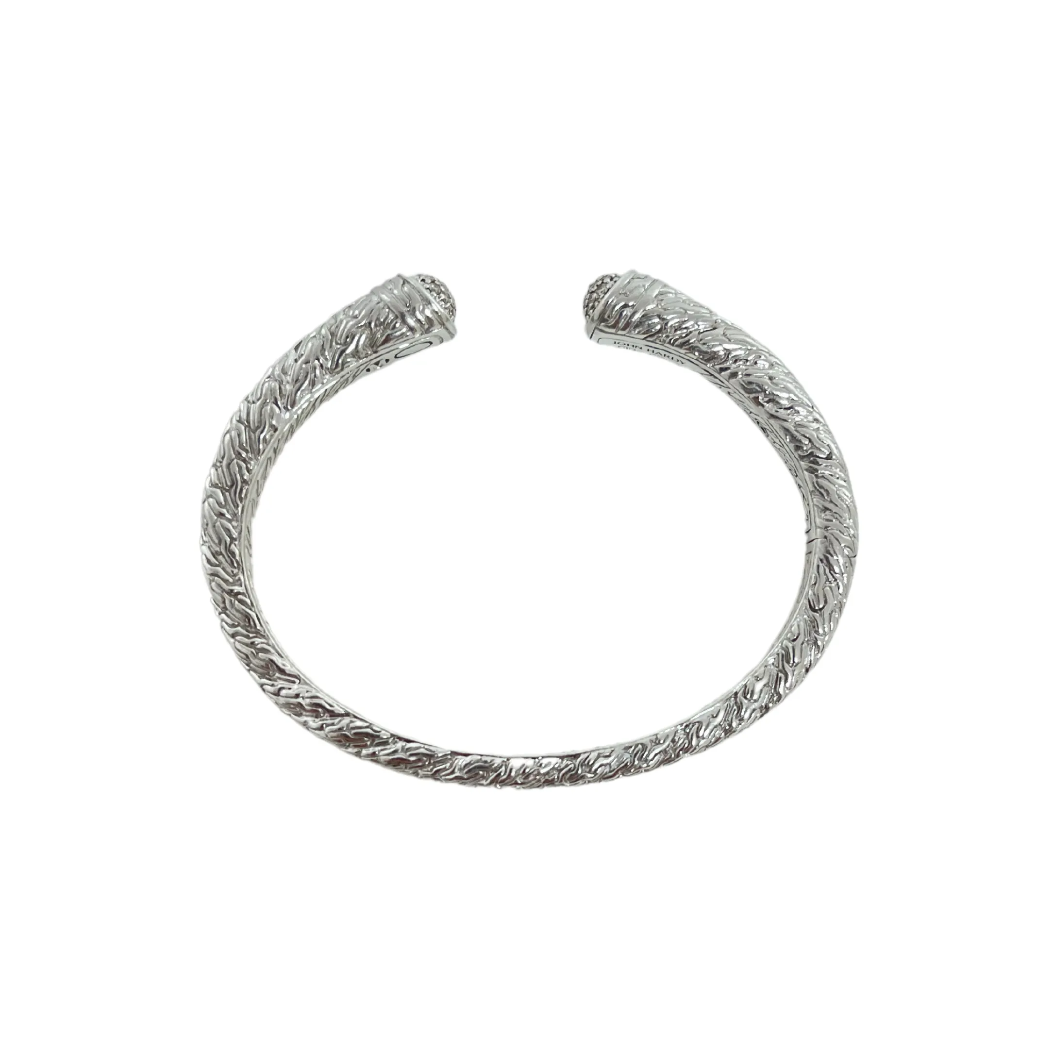 John Hardy Diamond Sterling Silver Graduated Kick Cuff