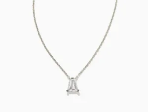 Kendra Scott-Blair Silver Pendant Necklace in White Crystal 9608802870