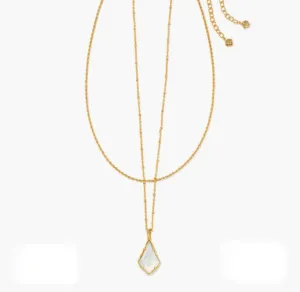 Kendra Scott-Faceted Alex Gold Convertible Necklace in Ivory llusion 9608802916