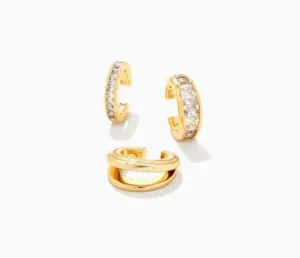 Kendra Scott-Parker Gold Ear Cuff Set in White Crystal 9608802893