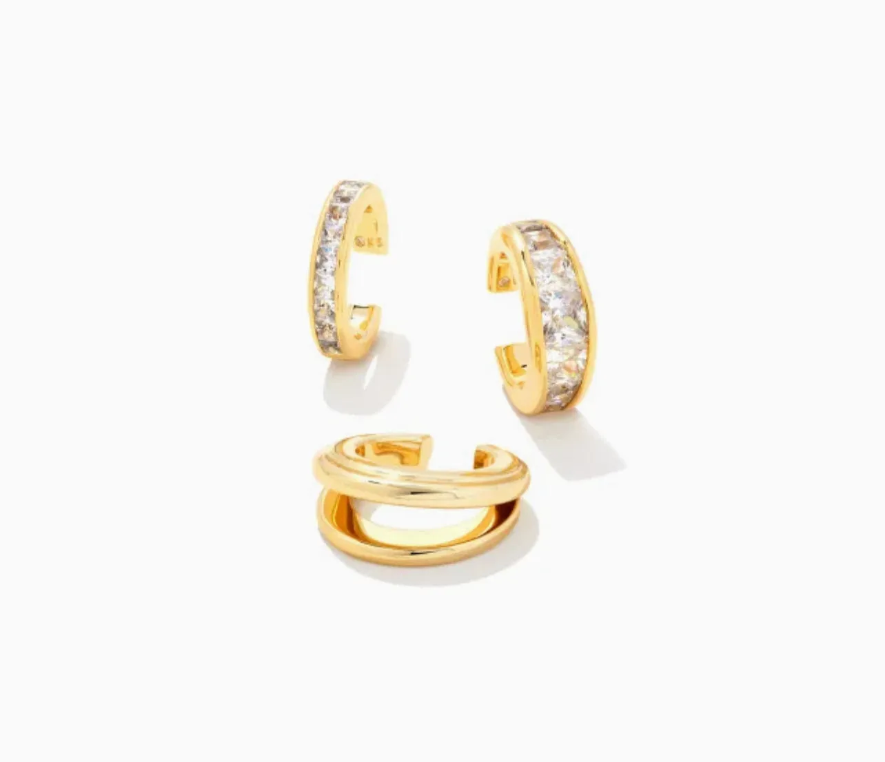 Kendra Scott-Parker Gold Ear Cuff Set in White Crystal 9608802893