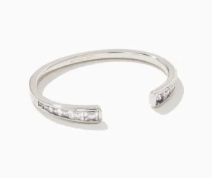 Kendra Scott-Parker Silver Cuff Bracelet in White Crystal 9608802897