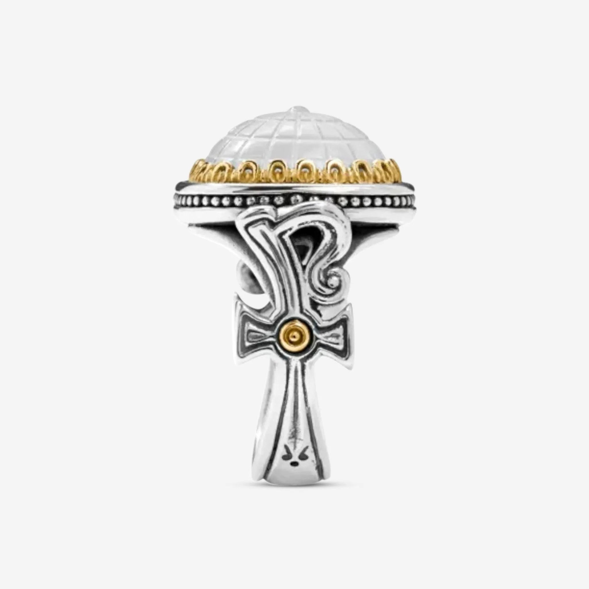 Konstantino Dome Sterling Silver & 18k Yellow Gold Mother of Doublet Ring Sz. 9 DKJ971-313-S9