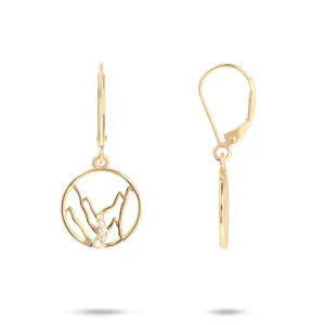 Koolau Waterfall Earrings in Gold with Diamonds - 13mm