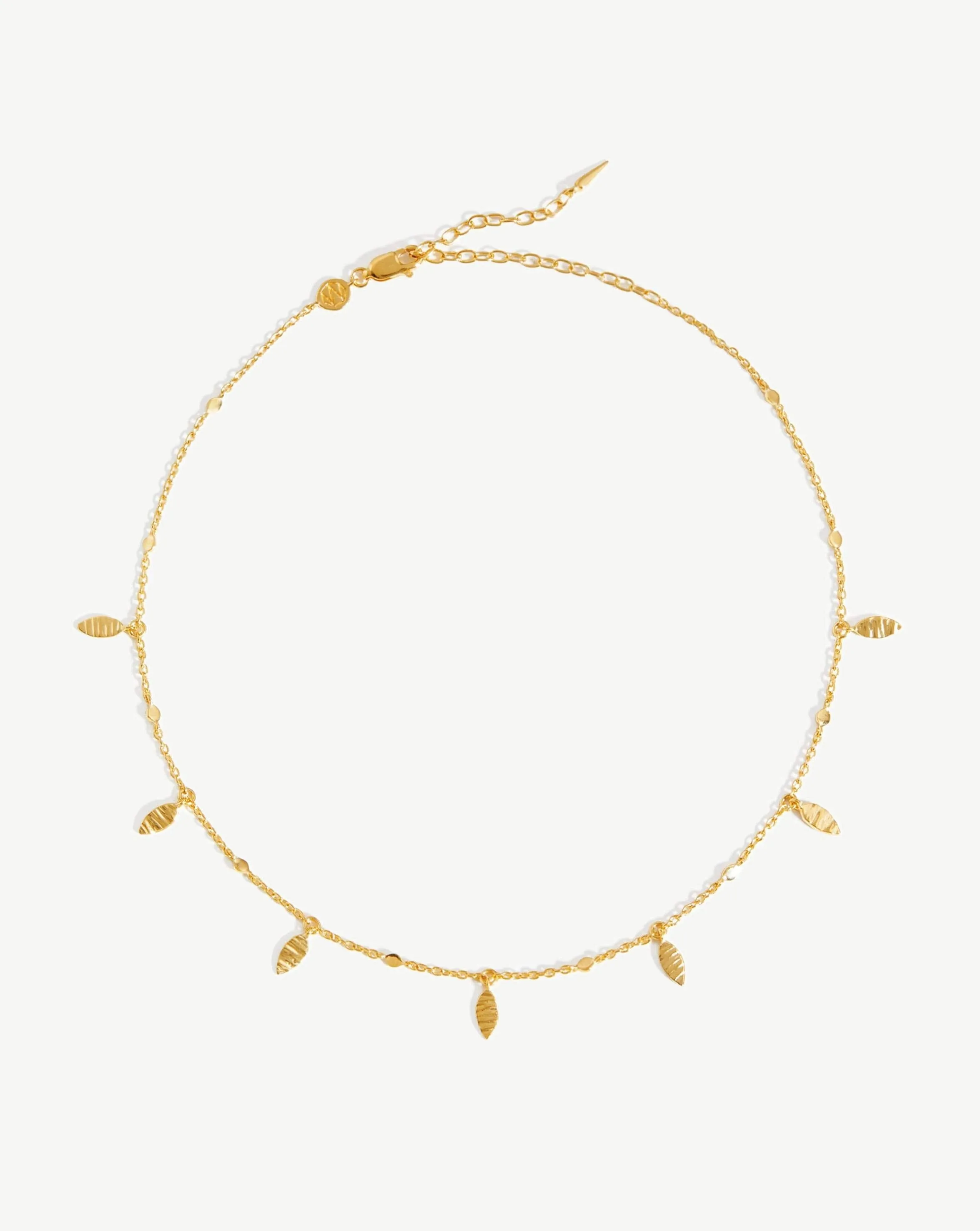 Leaf Charm Choker | 18k Gold Vermeil