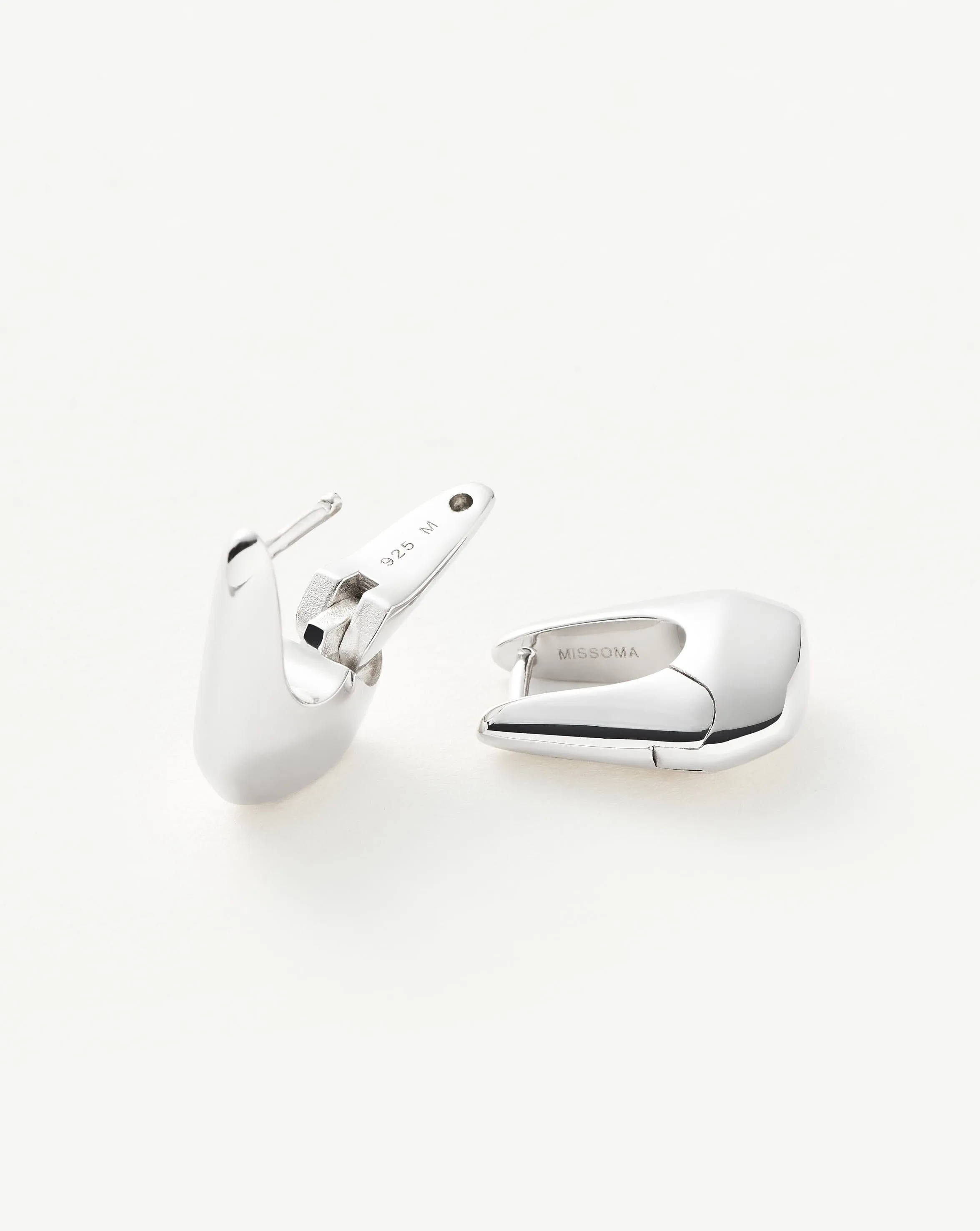 Lucy Williams Arco Small Hoop Earrings  | Sterling Silver