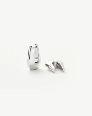 Lucy Williams Arco Small Hoop Earrings  | Sterling Silver