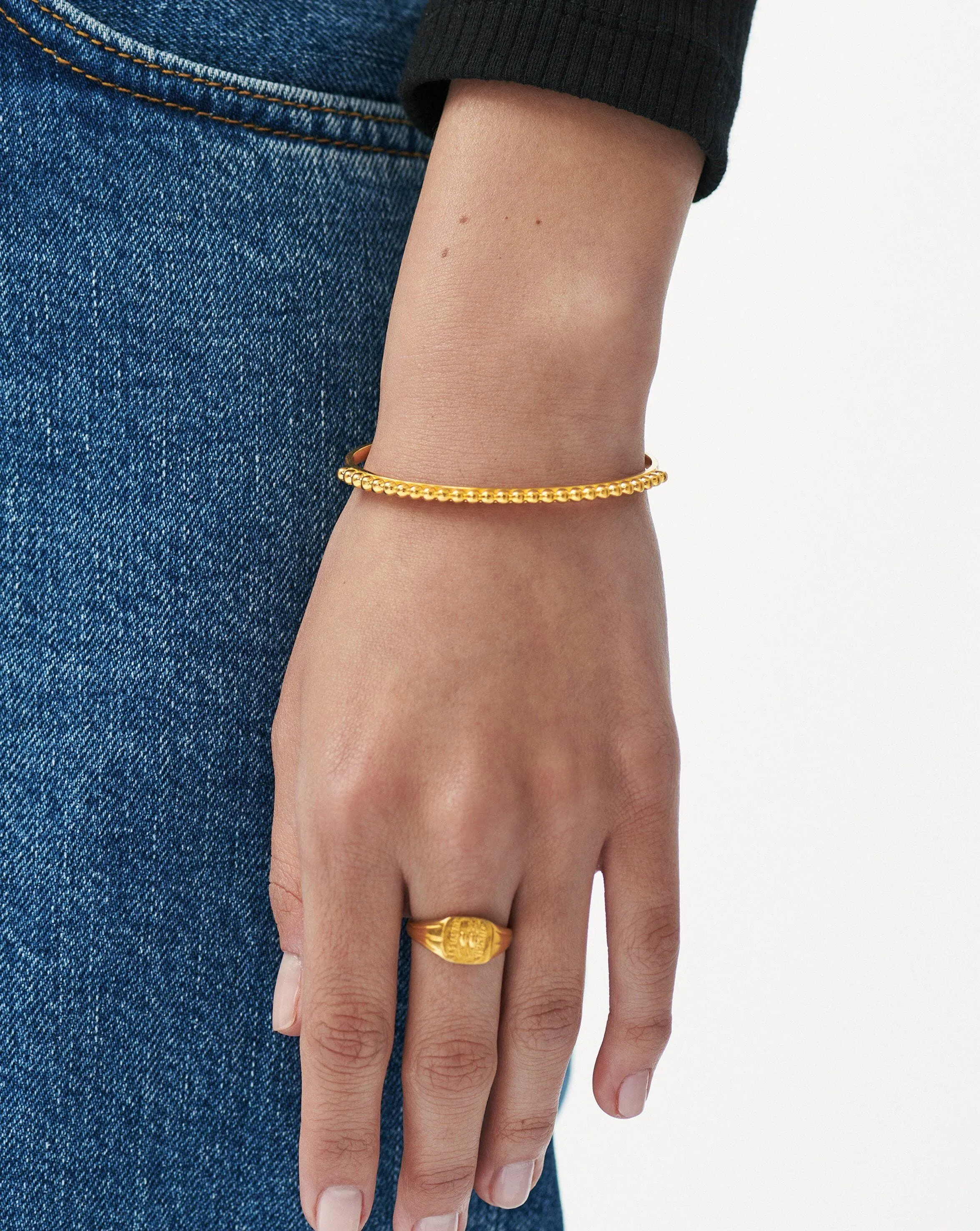 Lucy Williams Beaded Cuff | 18k Gold Plated
