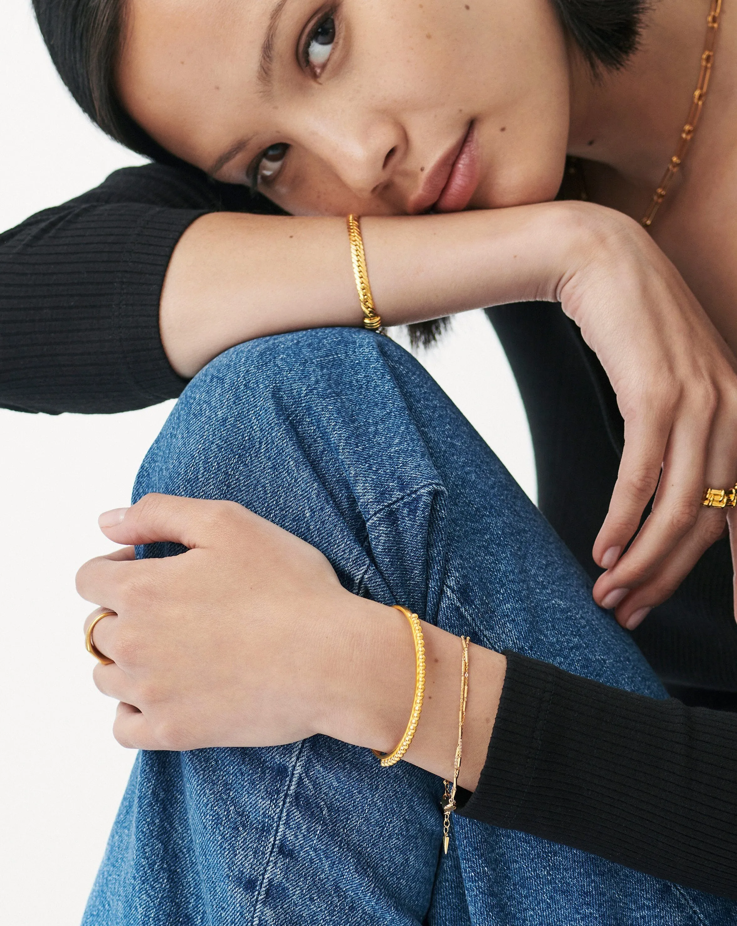Lucy Williams Beaded Cuff | 18k Gold Plated