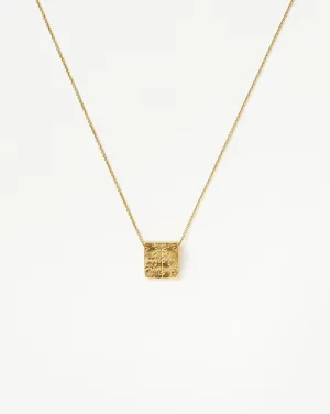 Lucy Williams Byzantine Square Coin Pendant Necklace | 18k Gold Vermeil