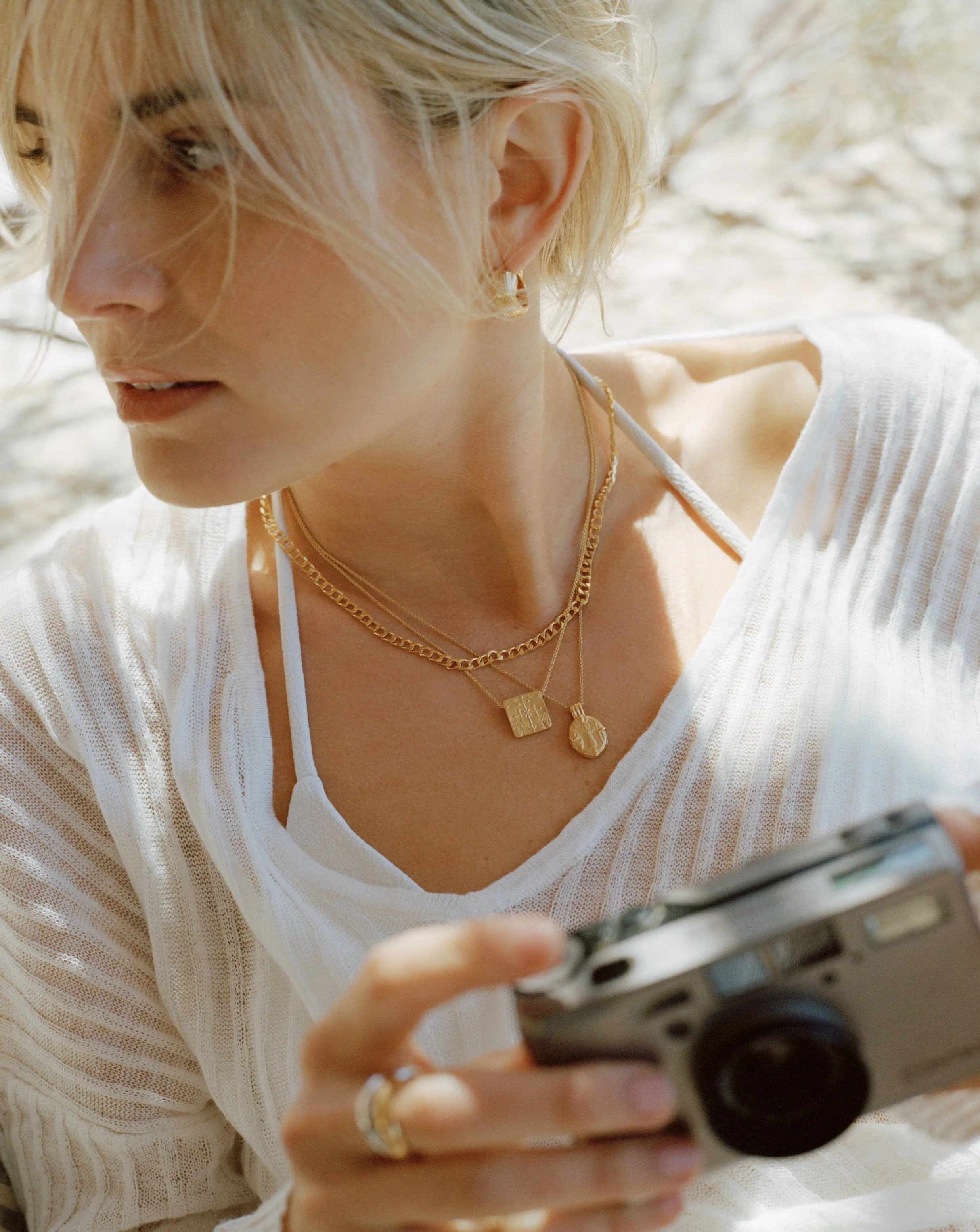 Lucy Williams Byzantine Square Coin Pendant Necklace | 18k Gold Vermeil
