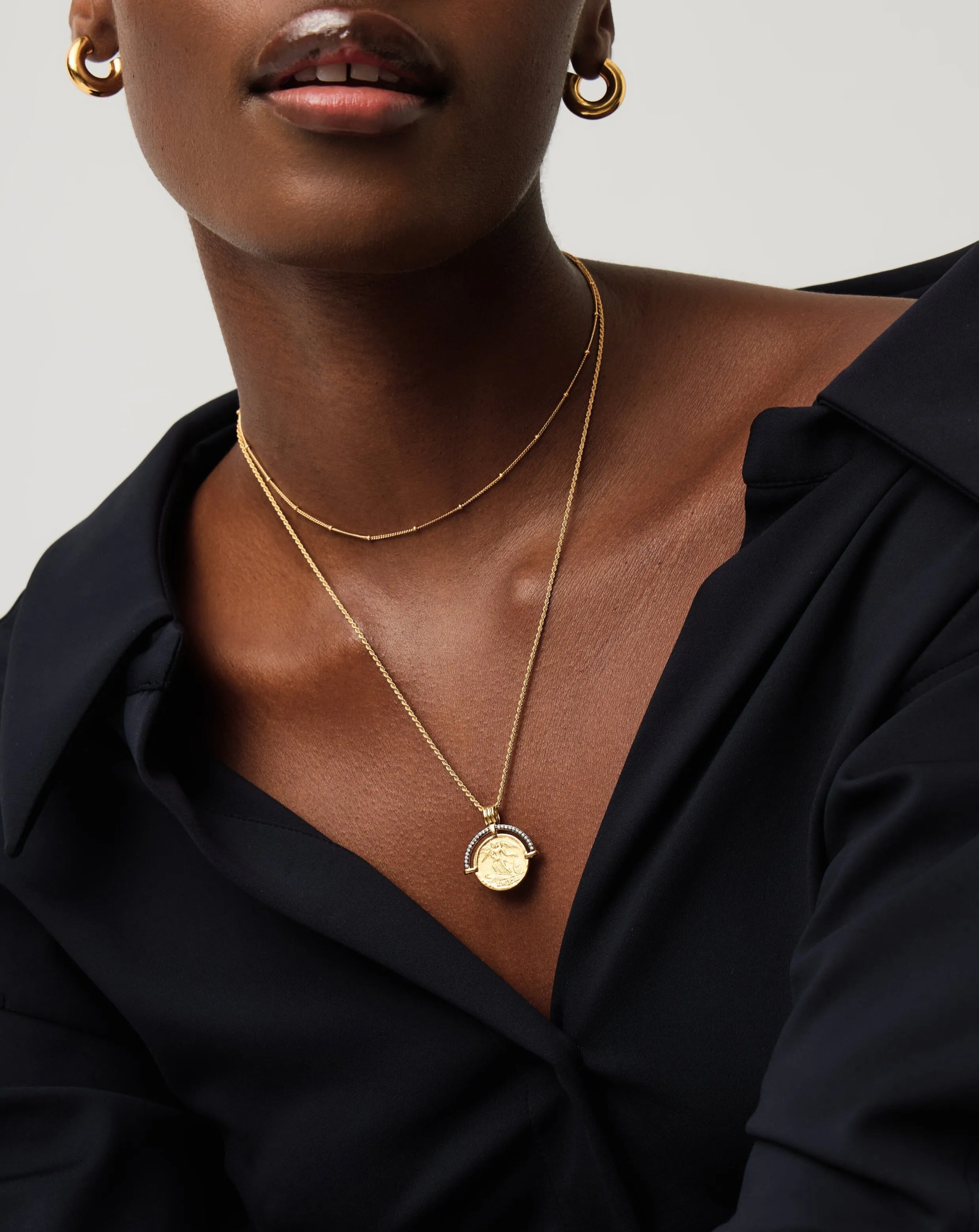 Lucy Williams Fortuna Arc Coin Necklace