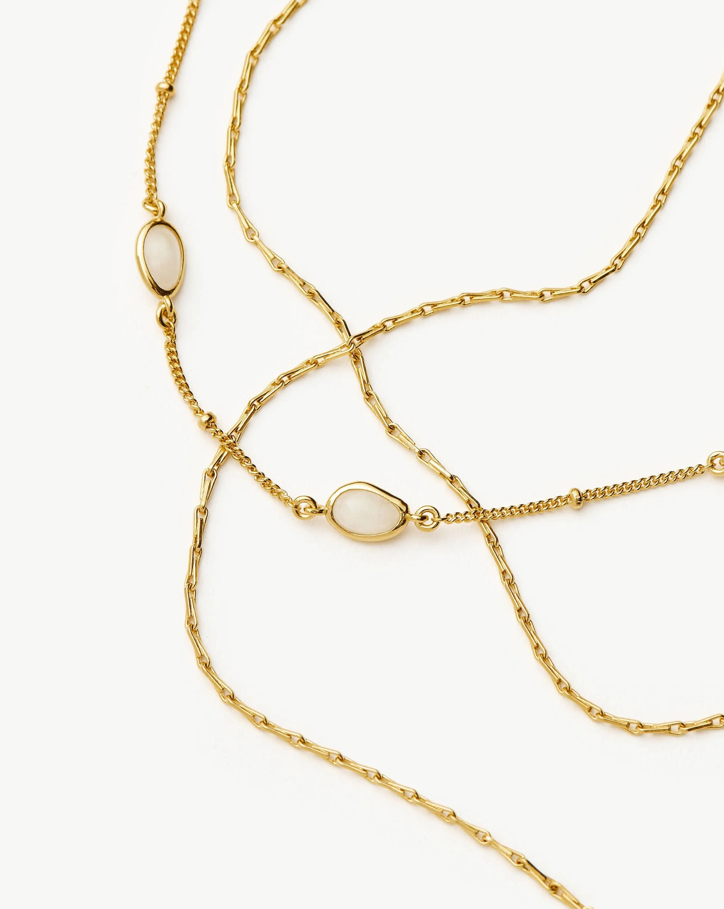 Magma & Twisted Double Chain Necklace Set | 18k Gold Vermeil