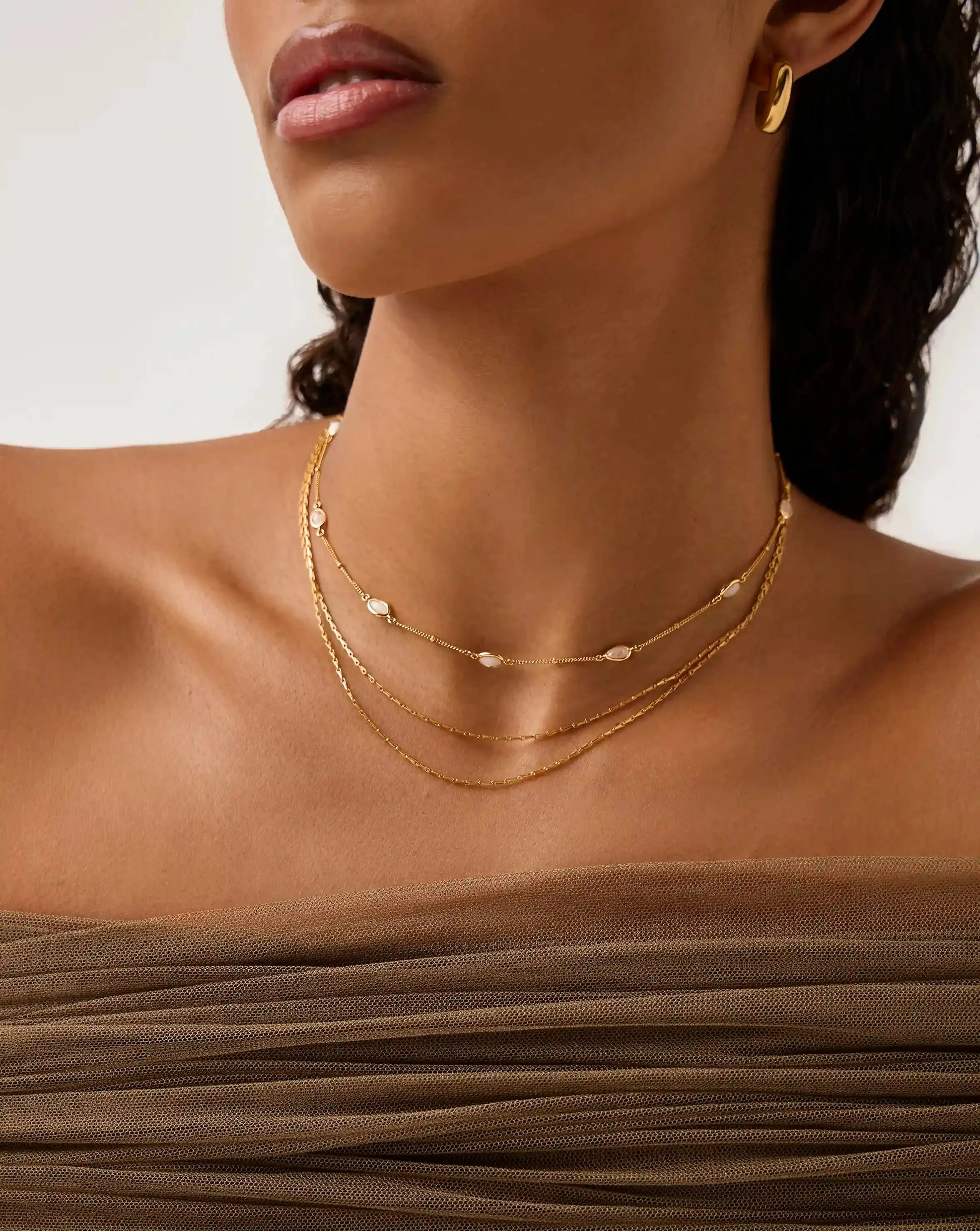 Magma & Twisted Double Chain Necklace Set | 18k Gold Vermeil