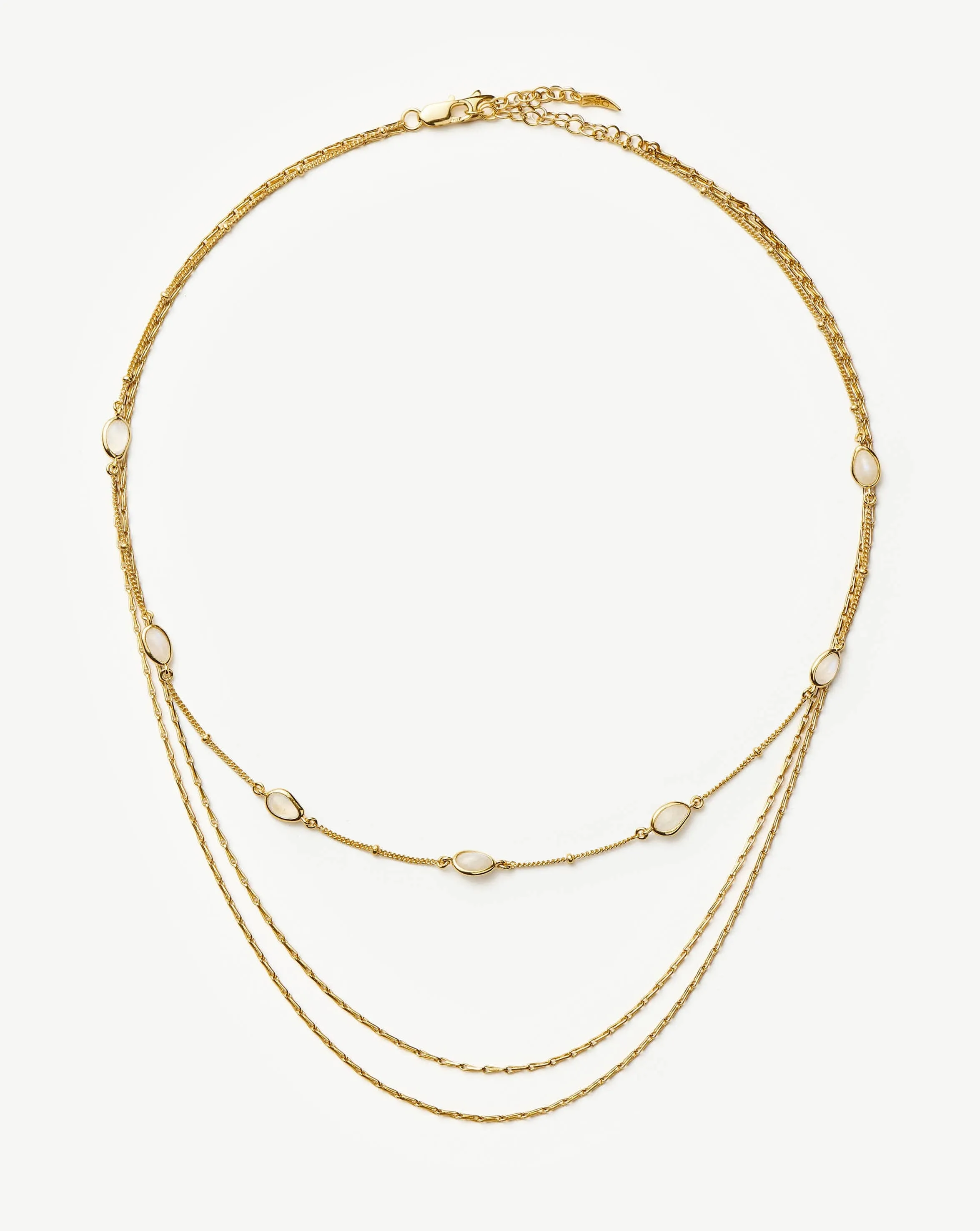 Magma & Twisted Double Chain Necklace Set | 18k Gold Vermeil