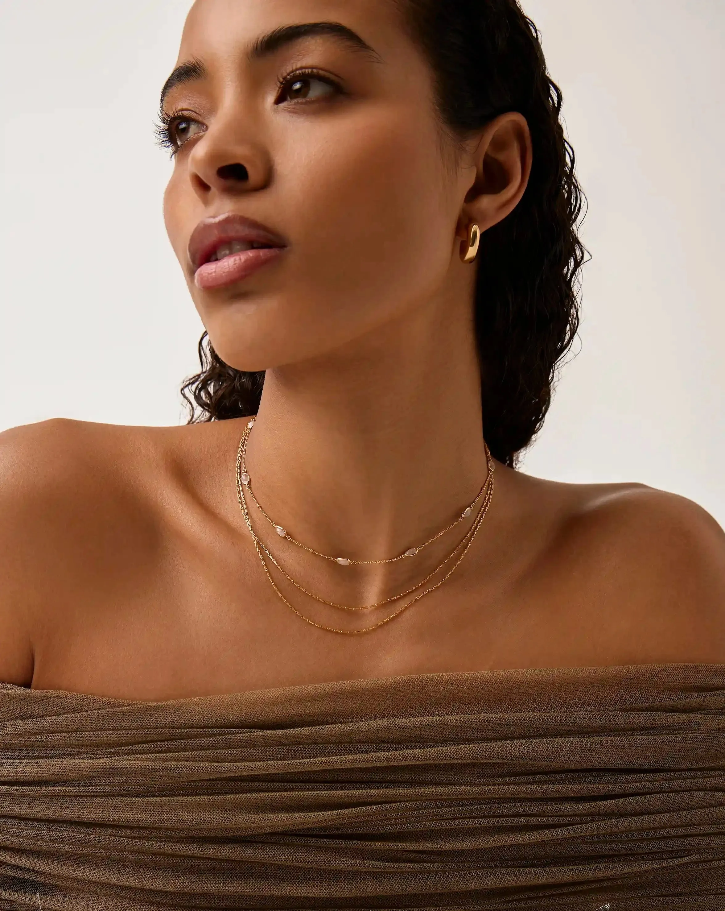 Magma & Twisted Double Chain Necklace Set | 18k Gold Vermeil