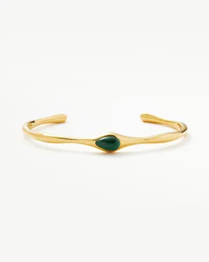 Magma Gemstone Cuff Bracelet | 18k Recycled Gold Plating On Brass
