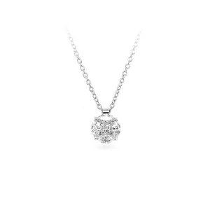 NEW ITALIAN ART 'INVISIBLE' 18CT WHITE GOLD PRINCESS AND MARQUISE CUT DIAMOND NECKLACE