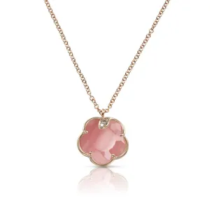 PASQUALE BRUNI TON JOLI PINK CHALCEDONY AND DIAMOND PENDANT
