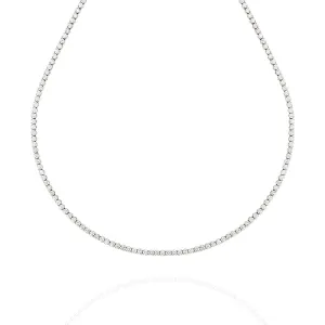 PLATINUM & 18CT WHITE GOLD 6.33CT DIAMOND LINE NECKLACE