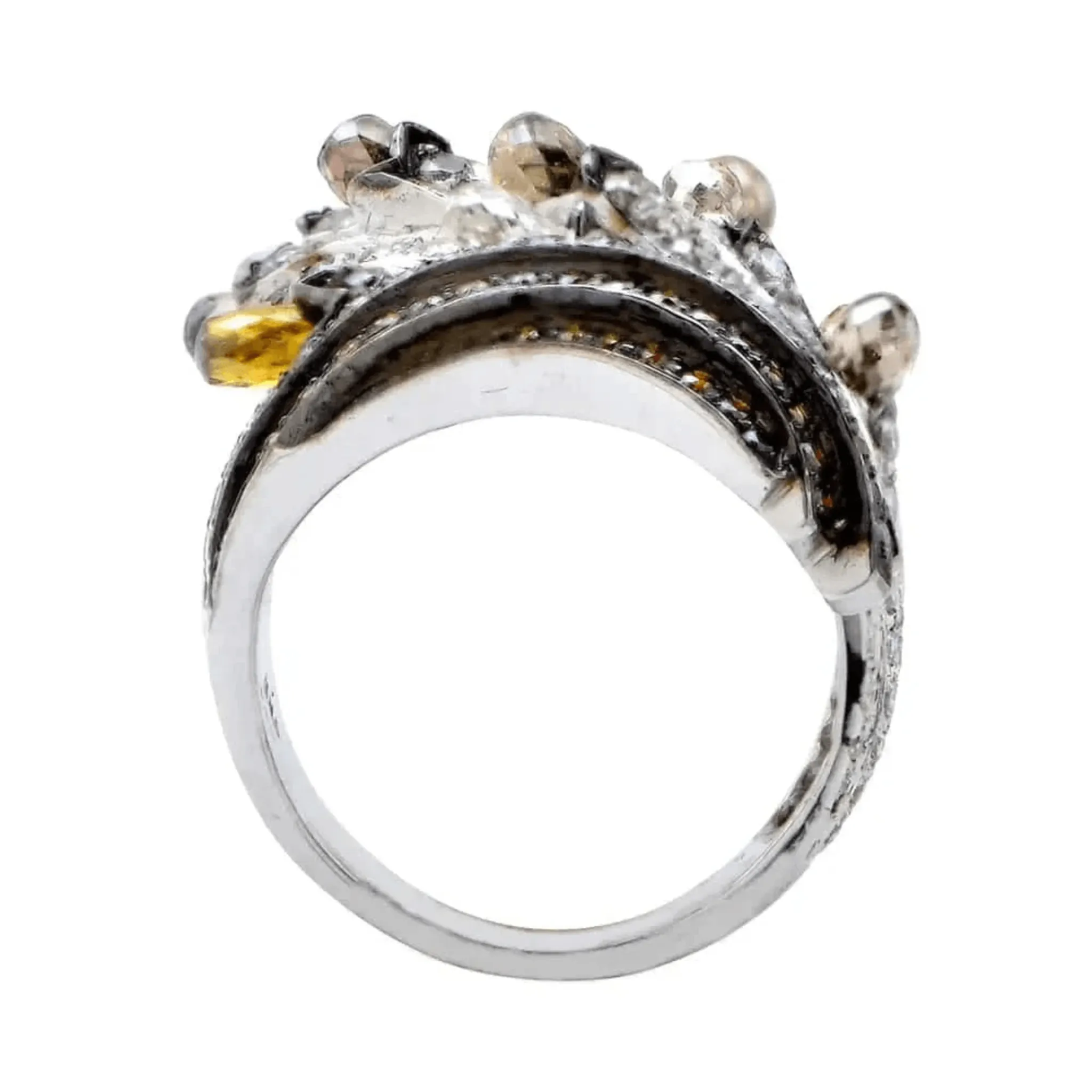 Post-1980s 18KT White Gold Diamond Ring