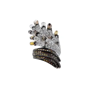 Post-1980s 18KT White Gold Diamond Ring