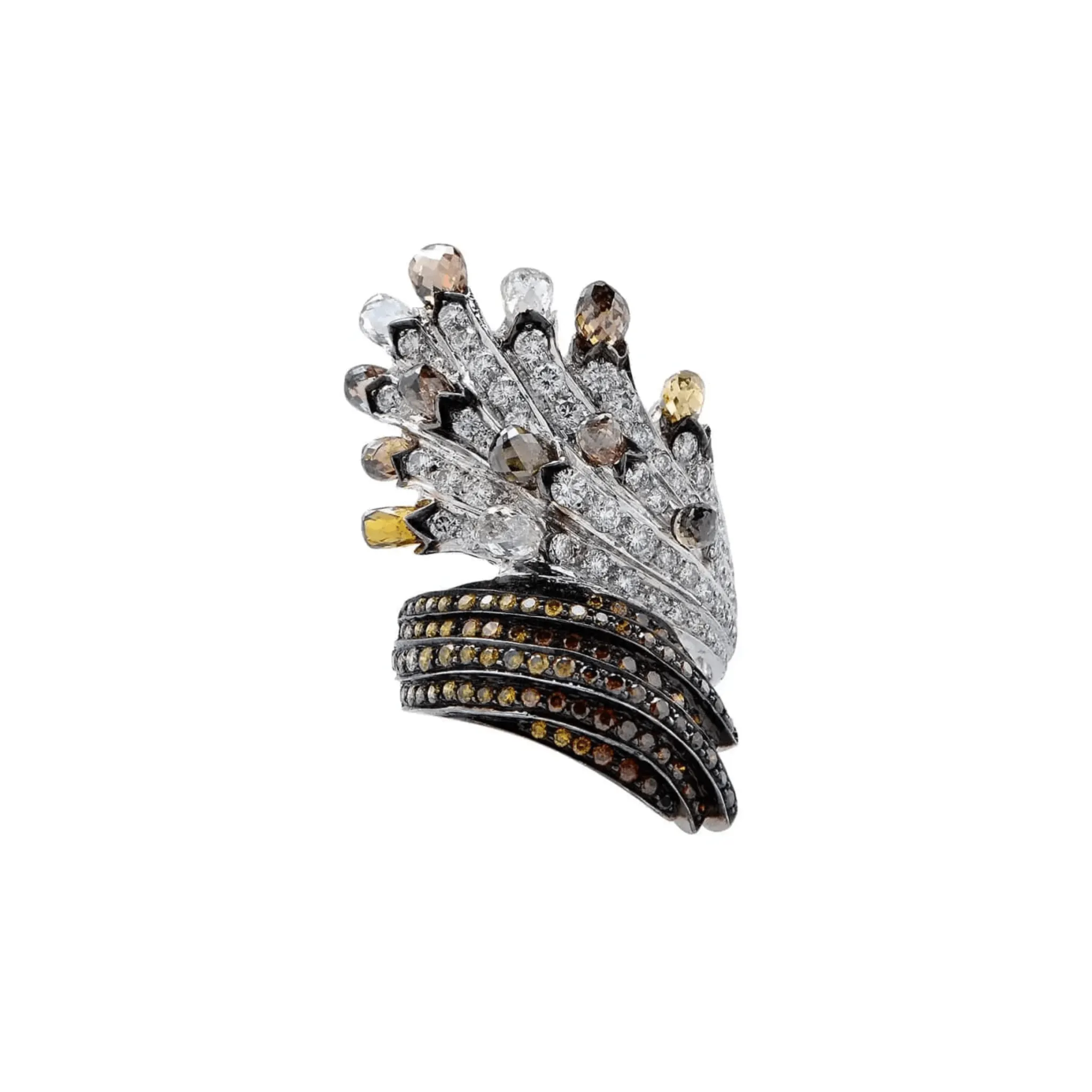 Post-1980s 18KT White Gold Diamond Ring