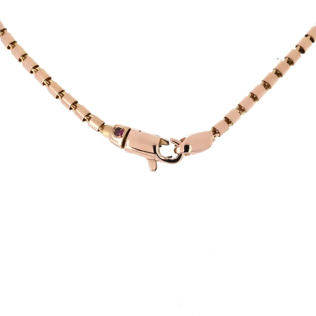 Roberto Coin | 0.78ctw Cento Pav Baby O Diamond Necklace - 18K Rose Gold