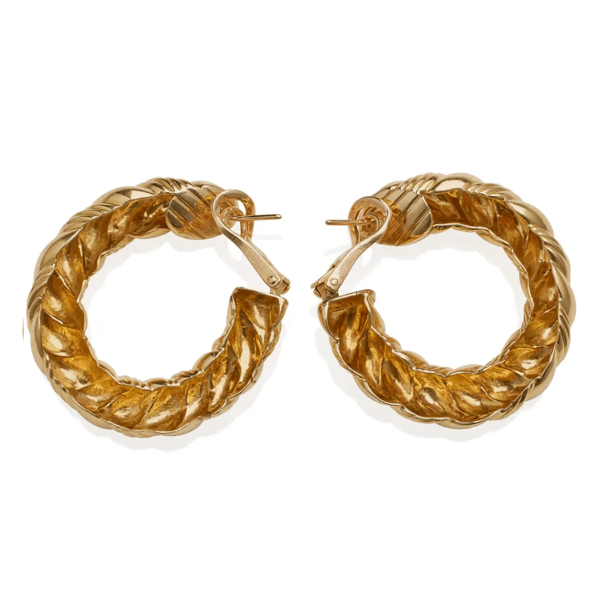 Van Cleef & Arpels Paris 1980s 18KT Yellow Gold Earrings