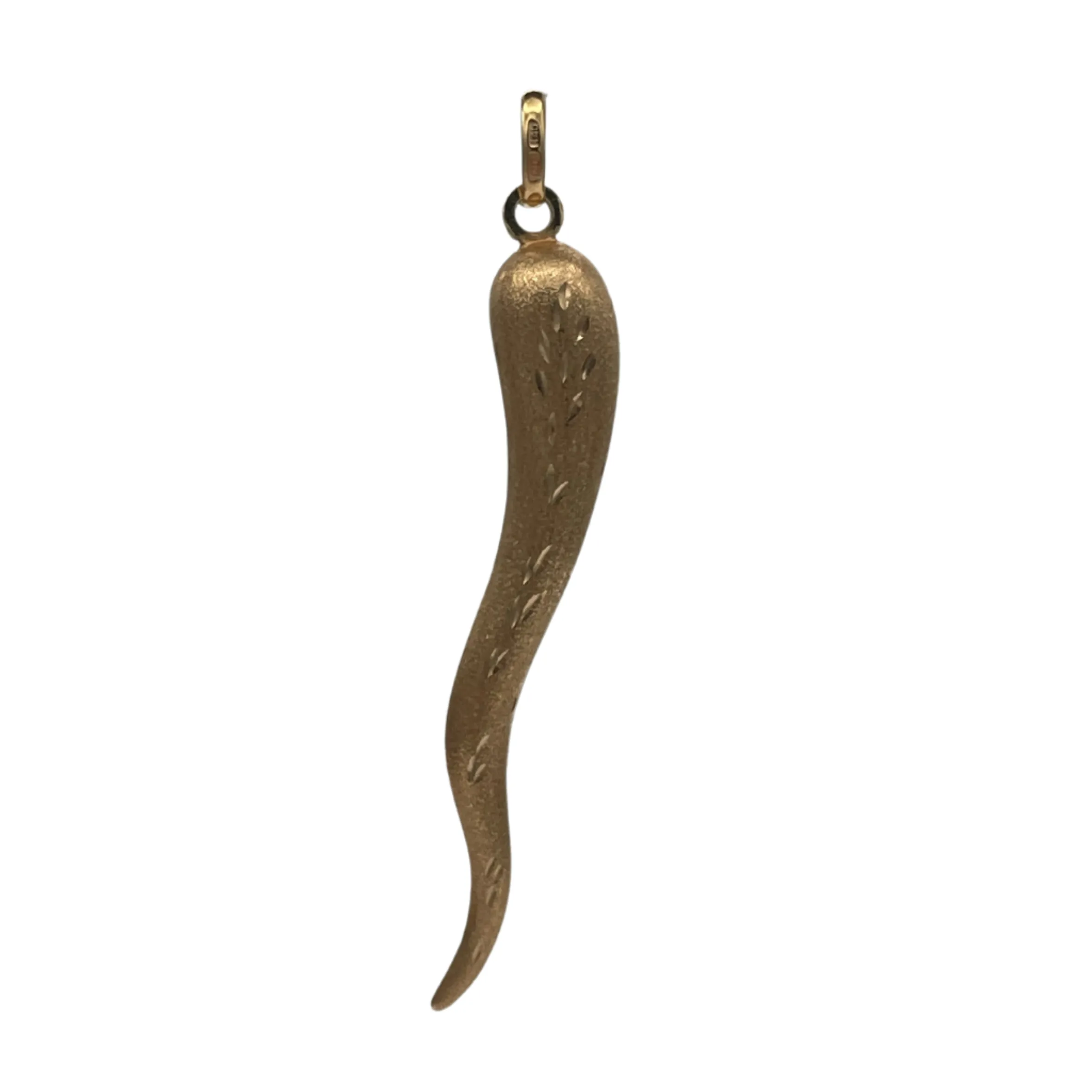 Vintage 10k Yellow Gold Horn Charm